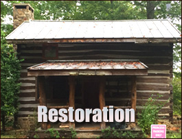 Historic Log Cabin Restoration  Dana, North Carolina